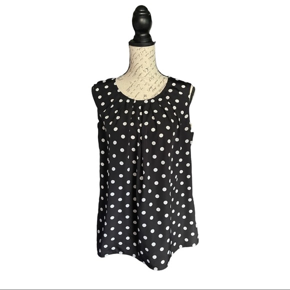 Merona Polka Dot Blouse Size Large - Picture 1 of 3